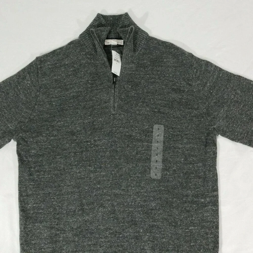 Gap Sweater Mock Neck Heather Gray Men's Long